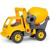 LENA EcoActives 04215 - Miscelatore per calcestruzzo, per cantieri, ca. 28 cm, robusto con tamburo di miscelazione mobile, veicolo da gioco per bambini dai 2 anni, giallo