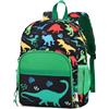 RAVUO Zaino per bambini (2 - 9 anni), leggero, impermeabile, con cintura toracica, per asilo, scuola materna e scuola elementare, Dinosaurier-s (non adatta a cartella)