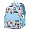 RAVUO Zaino per bambini (2 - 9 anni), leggero, impermeabile, con cintura toracica, per asilo, scuola materna e scuola elementare, Escavatori (non adatti a cartella)