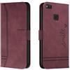 Bravoday Cover per Huawei P9 Lite / G9 Lite/Honor 8 Smart, Flip Custodia in Pelle PU Portafoglio Custodia per Huawei P9 Lite / G9 Lite/Honor 8 Smart, con Slot per Schede, Vino Rosso