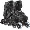 Globber - Rulli GO-Skates - Rulli scalabili e regolabili - Taglia M/L dal 34 al 37, Nero e Grigio