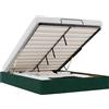 vidaXL Ottoman letto senza materasso verde scuro 140x200 cm velluto