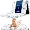 Totsy Baby Materasso Culla 60x120 cm pieghevole per Lettino da Viaggio - Sfoderabile con rivestimento lavabile a 30 gradi & borsa inclusa - Materasso Bambini in schiuma Africa