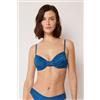 Calzedonia Balconcino Costume Shiny Satin Blu