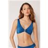 Calzedonia Top Canotta Costume Shiny Satin Blu