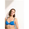 Calzedonia Push Up Imbottito Costume Shiny Satin Blu