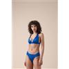 Calzedonia Triangolo Imbottito Costume Shiny Satin Blu