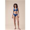 Calzedonia Brasiliana Costume Shiny Satin Blu