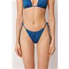 Calzedonia Perizoma Costume Shiny Satin Blu