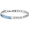 Clondo Bracciale Uomo Donna SSC Napoli in Acciaio - Collezione Ufficiale Calcio - Accessorio Elegante e Sportivo con Logo - Idea Regalo per Tifosi - Vari Modelli Disponibili (Power Chain)