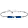 Clondo Bracciale Uomo Donna Inter in Acciaio - Collezione Ufficiale Calcio - Accessorio Elegante e Sportivo con Logo - Idea Regalo per Tifosi - Vari Modelli Disponibili (Blue Plate Logo)