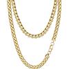 PROSTEEL Catena a Maglia Veneziana 8mm Oro Piatta 76cm Collana Uomo Acciaio Gioielli Uomo Regalo Festa del papà Collane Uomo