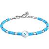 Clondo Bracciale Uomo Donna SSC Napoli in Acciaio - Collezione Ufficiale Calcio - Accessorio Elegante e Sportivo con Logo - Idea Regalo per Tifosi - Vari Modelli Disponibili (Sky Beads)