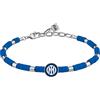 Clondo Bracciale Uomo Donna Inter in Acciaio - Collezione Ufficiale Calcio - Accessorio Elegante e Sportivo con Logo - Idea Regalo per Tifosi - Vari Modelli Disponibili (Beads Sport Inter)