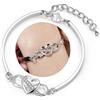 Lantine Braccialetto a cuore infinito per donne in acciaio inossidabile con zircone cubico, bracciale amore cuore regolabile, regalo per fidanzata, mamma, sorella, compleanno, San Valentino, Natale