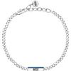 Clondo Bracciale Uomo Donna Inter in Acciaio - Collezione Ufficiale Calcio - Accessorio Elegante e Sportivo con Logo - Idea Regalo per Tifosi - Vari Modelli Disponibili (Slim Plate Chain)