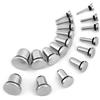 TBOSEN Set di 18 dilatatori in acciaio inox chirurgico, dilatatori, con parte superiore piatta, 14G-00G, Metallo, Arenaria