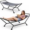 BAKAJI Amaca con Cuscino Grigia Struttura Resistente Antiscivolo e Seduta Ergonomica