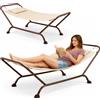 BAKAJI Amaca con Cuscino Beige Struttura Resistente Antiscivolo e Seduta Ergonomica