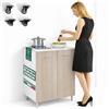 Shally Dogan Cucina Completa 80x60x85cm Olmo Piano Cottura 2 Fuochi con Piastre in Ghisa