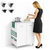 Shally Dogan Cucina Completa 80x60x85cm Bianco Piano Cottura 2 Fuochi con Piastre in Ghisa