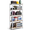 KINZO Scaffale 5 Ripiani Metallo e Legno 170x75cm Carichi Pesanti Scaffalatura Zincata