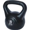 BAKAJI Kettlebell 8 Kg in PVC con Cemento Manico Antiscivolo Peso per Fitness Palestra