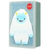 3 Sprouts Bento Box Silicone Bambini, Yeti | silicone per alimenti; scomparti multipli; per scuola e asilo; adatto a snack e pranzo; chiusura morbida per mani piccole