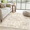 HUGEAR Vintage Tappeto 120x170cm Beige Antiscivolo Lavabile In Lavatrice Salotto Camera Da Pranzo Sedia Ufficio Tappeti Grandi Rug Esterno Pelo Corto Carpet