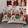 PETTI Artigiani Italiani - Coppia di Federe Cuscino 60x60 cm in Microfibra, Federe Natalizie, Cuscini Arredo di Natale Camera da Letto, Divano, Salotto, Set 2 Fodere Copricuscino, Federa Xmas 9