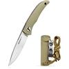 Nova Full Tang Coltello Da Caccia Campeggio a Lama Fissa 6,8Cm Con Guaina Kydex