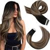 Moresoo Extension Biadesive Capelli Veri Shatush #1B/4/14 55cm 50g 20pz