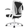 Milacyee Sedia da Ufficio con Supporto Lombare, Sedia Ufficio Ergonomica con Braccioli Regolabili in Rete Traspirante, Altezza Regolabile con 360°Ruote Girevoli (Bianco)