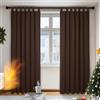 Deconovo Tende Camera da Letto Oscuranti per interni 2 Pezzi 140x200 CM, Tende Termiche Isolanti Moderne per Soggiorno, con Passanti, Cioccolato