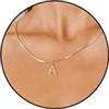 Esmoly Iniziale Collana Argento Oro 14K Choker Donna con 26 Lettere A-Z Regalo Compleanno 16+2 Inches (Oro A)
