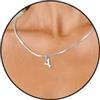 Esmoly Iniziale Collana Argento Oro 14K Choker con 26 Lettera A-Z Regalo Compleanno Donna 16+2 Inches (Argento Y)