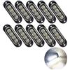 Krtopo 10x LED Laterali 12-24V IP65 Per Camion Rimorchio Bianco | 4 LED SMD- 90LM ultra luminose,3000K Antipioggia, Montaggio diretto senza circuiti , Per rimorchi, camper, roulotte, caravan