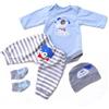 TYRUGD Reborn Bambole Vestiti Blu Carino per 20-22 Bambolotti Vestiti per Bambole Reborn Stili Diversi per Bambole Onesies