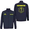 Generico Felpa blu navy con zip intera per soccorritore 118 soccorso con stampa fronte e retro NM (Giallo fluo, XXL)