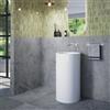 Parama Lavabo freestanding tondo 46cm in ceramica bianco lucido con troppopieno | Baltico