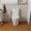 Parama Vaso filomuro monoblocco h45cm rimless con cassetta e sedile copri-wc bianco lucido | Vienna Comfort