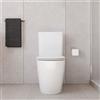 Parama Vaso filomuro monoblocco h44,5cm tornado con cassetta e sedile copri-wc bianco lucido | Europa Comfort