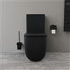 Parama Vaso filomuro monoblocco tornado con cassetta e sedile copri-wc nero opaco | Riga