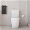Parama Vaso filomuro monoblocco h44,5cm tornado con cassetta e sedile copri-wc bianco opaco | Europa Comfort