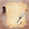 FloraVigo 36 fogli di carta da lettere vecchio stile, formato DIN A4, vintage, perfetta per inviti e lettere, sembra pergamena, double face, 100 g/m²