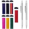 MROOFUL 2 matite meccaniche da 1,3 mm, 210 mine colorate, 6 colori, 7 scatole di ricarica per matite automatiche, nero, blu, rosso, giallo, rosa, verde, disegno, scrittura, marcatura, strumento per