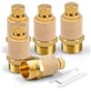 Bwintech 5 pezzi di silenziatori pneumatici, silenziatore di scarico in ottone sinterizzato con filettatura maschio da 3/8".