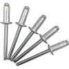 Marcopol Confezione da 250 rivetti ciechi 4,8 x 12 mm, testa a cupola aperta, DIN 7337, rivetti in alluminio e mandrino in acciaio, rivetti pop (250, 4,8 x 12 mm)