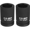 QUARKZMAN 2Pz 3/4 da 12 Punte Set Bussole a Impatto 27mm Bussola Metrica per Dado Dell'Asse Fuso Chiavi a Bussola a Cricchetto Profondo per Riparazione Auto Facile Rimozione