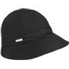 Seeberger Cappello Cloche Uni Anti-Rain Donna - da Pioggia Outdoor con Fodera Inverno Autunno Estate Primavera Estate/Inverno - Taglia Unica Nero